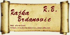 Rajka Brdanović vizit kartica